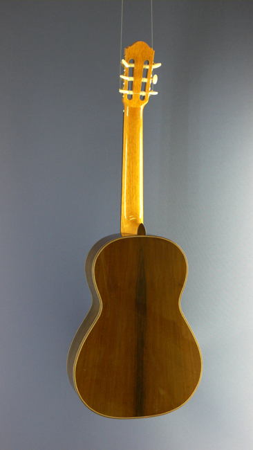 Rolf Eichinger, Torres Model luthier guitar cedar, rosewood, year 2006, scale 64 cm, back view